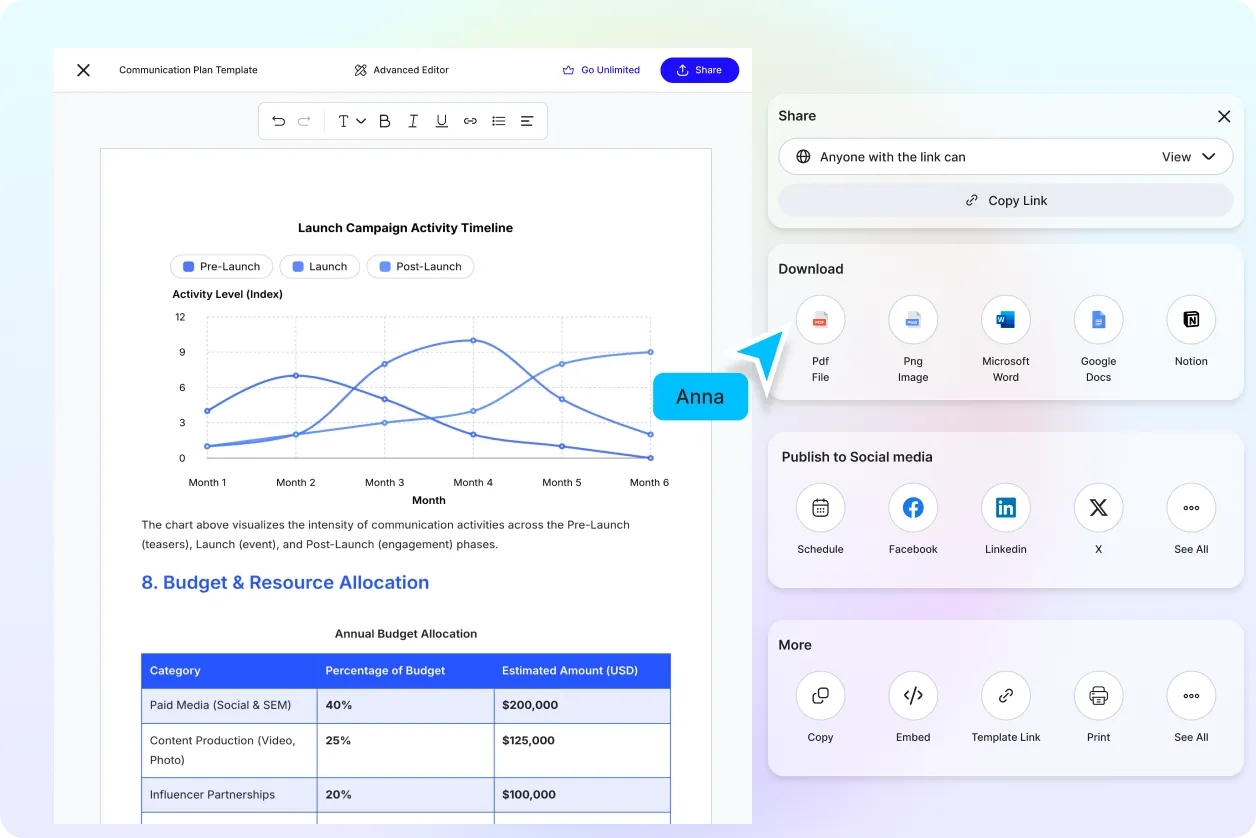 Free AI Communication Plan Generator, Free Communication Plan Maker [ No Signup ]